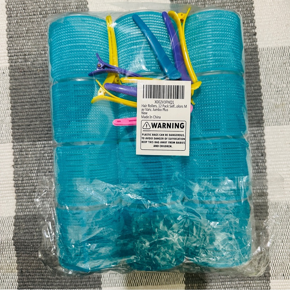 NEW 12 Packs Hair Rollers, Hairdressing Curlers, DIY Curly Hairstyle with clips